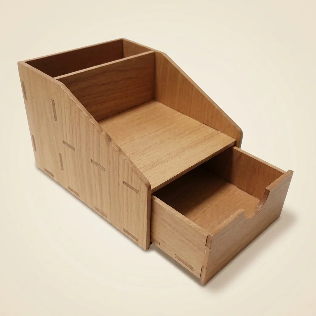 Organizador de escritorio con cajón