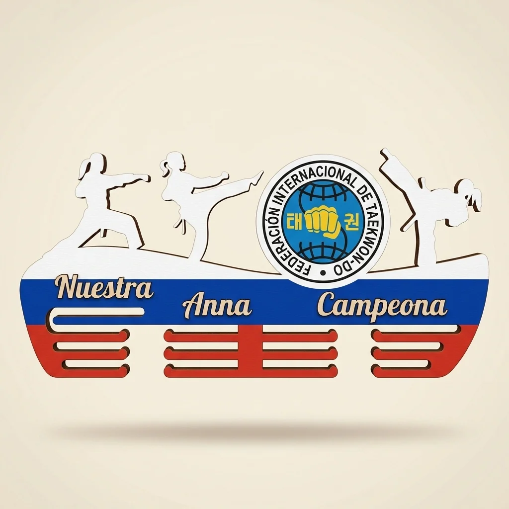 Porta-medallas de taekwondo 'Nuestra campeona'