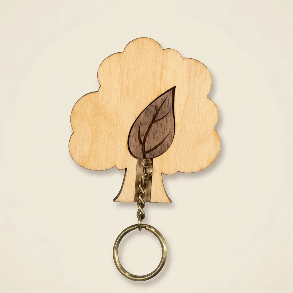 Portallaves con forma de árbol y hoja imán para llaves