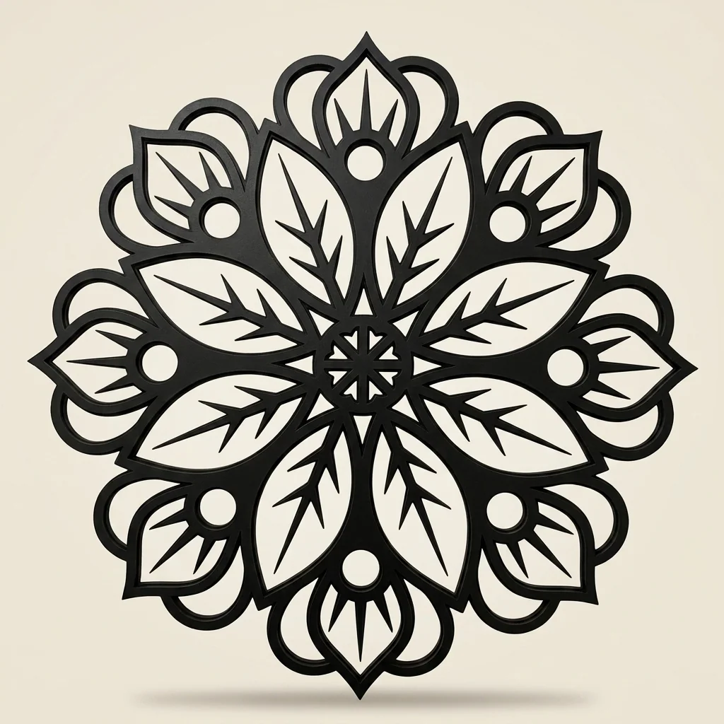 Cuadro mandala floral de pared